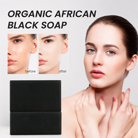 Savon Noir Africain au Charbon de Bambou et Niacinamide, Nettoyant Profond, Contrôle du Sébum, Visage et Corps, 100g, Marque Privée