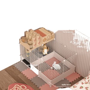 Nuovo grande gabbia di coniglio al secondo piano gabbia speciale per uso domestico per maiali olandesi. - Product Image 5