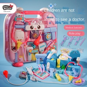 Petit acteur médecins jouer maison <span class=keywords><strong>jouet</strong></span> ensemble plastique ABS unisexe enfant stéthoscope infirmière injection tirer étui à bagages - Product Image 3