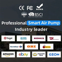 Pompe à air portable pour voiture en ABS avec éclairage intelligent, affichage numérique sans fil, mini gonfleur de pneus pour voitures et véhicules électriques