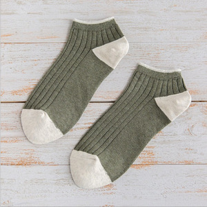 Coreano doble agujas de canalé de algodón a rayas de No Show <span class=keywords><strong>calcetines</strong></span> de los hombres - Product Image 2