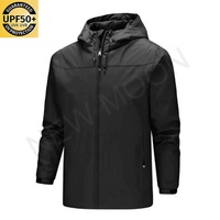 Veste coupe-vent personnalisable pour homme, fermeture éclair intégrale, UPF50+, légère, imperméable, pour l'entraînement et le sport