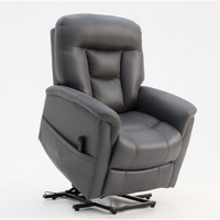 Fauteuil inclinable électrique à quatre moteurs en microfibre Geeksofa, fauteuil médical pour soins à domicile avec appui-tête et soutien lombaire électriques