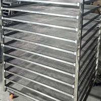 Chariots de séchage empilables en acier inoxydable 304 soudés, galvanisés à chaud, résistants à la corrosion, plateaux de séchage pour fruits, légumes et poissons