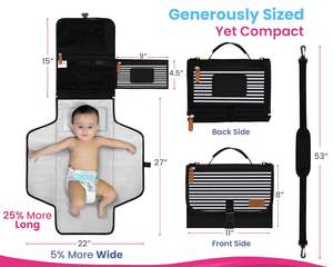 Échantillon gratuit Tapis à langer portable personnalisé Tapis à langer imperméable pour bébé portable - Product Image 6