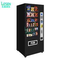 Distributeur automatique de snacks et de boissons de haute qualité pour les boissons gazeuses, acceptant les paiements en espèces, en pièces et par carte