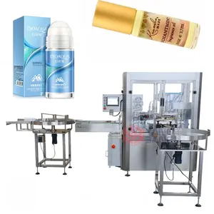 Automatic 30ml 50 ml roll on bottle filling machine ball capping machine small glass bottle filling capping and labeling machine