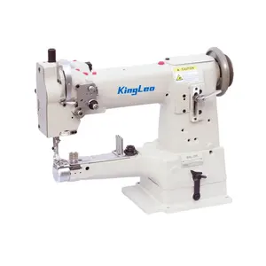 Single needle cylinder bed lockstitch sewing machine for leather