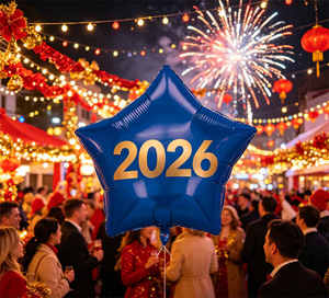 Party Love Foil Star Balloon Blue Dark 24 Inch 12 Pack for making your celebrations memorable and stylish - Product Image 5