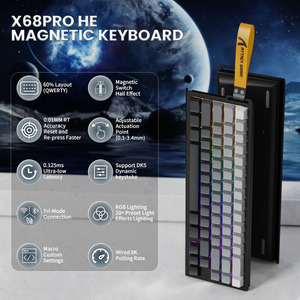<span class=keywords><strong>Teclado</strong></span> Inalámbrico ATTACK SHARK X68PRO HE 60% con Cable En Espiral, Tres Modos, Frecuencia de Sondeo de 8000Hz, <span class=keywords><strong>Teclado</strong></span> para Juegos DKS - Product Image 2