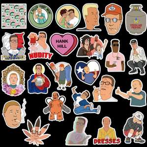 ملصقات ZY0579C <span class=keywords><strong>King</strong></span> of the Hill، 50 قطعة، ملصقات فينيل مقاومة للماء بتصميم أنمي لزجاجات المياه والدراجات والأمتعة ولوح التزلج للفتيات المراهقات - Product Image 2