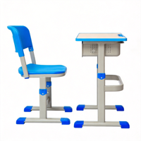 Ensemble table et chaise d'écolier WANGLI moderne en bois coloré pour la maison, le bureau, la salle de sport, l'hôpital et le salon