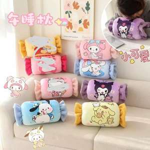 Oreiller de sieste Melody de dessin animé, décoration de table de bureau, oreiller ventre Labubu avec rembourrage en coton PP, matière peluche enveloppée dans un sac OPP pour poupée - Product Image 4