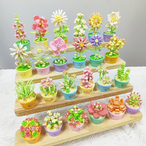 Bloques de Construcción Compatibles, <span class=keywords><strong>Modelo</strong></span> de Planta Suculenta en Maceta, Juguete de Flores de Micropartículas para Niños, Regalos - Product Image 1