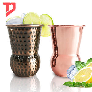 Tazza Moscow Mule in Rame e Acciaio Inossidabile Martellato Stile Indiano Personalizzato, Bicchiere da Cocktail in Rame - Product Image 4