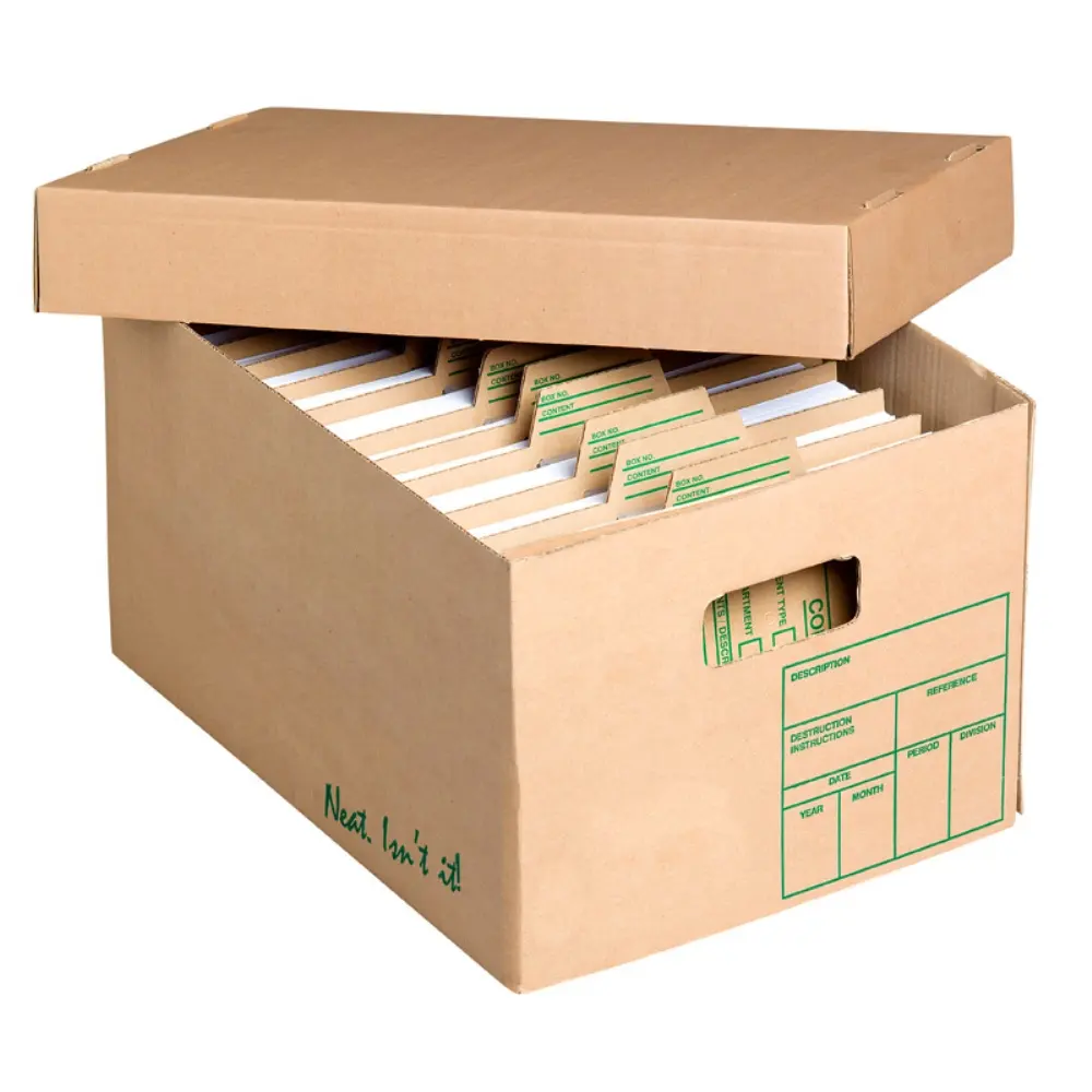 कस्टम आकार संभाल के साथ नालीदार गत्ता भंडारण बॉक्स संग्रह बॉक्स