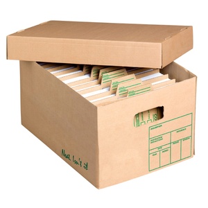 Custom Size Corrugated Cardboard Storage box Archive Box with Handle