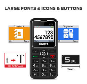 Téléphone mobile <span class=keywords><strong>senior</strong></span> UNIWA V171 à écran horizontal, <span class=keywords><strong>facile</strong></span> à utiliser, avec fonction SOS <span class=keywords><strong>pour</strong></span> personnes âgées - Product Image 3