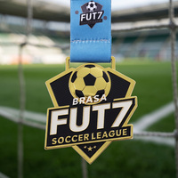 Médailles personnalisées en métal émaillé, alliage de zinc, gaufrage 3D, logo de football, médailles de football personnalisées pour compétition sportive, souvenir