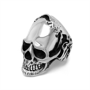 Skull <b>Ring</b> <b>Titanium</b> Steel Men's Fashion Jewelry SA864 Hip Hop Rock Style Gift Accessory - Product Image 5
