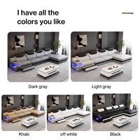 Sofá de Cuero Inteligente de Lujo Moderno con Luz LED y Altavoz, Sillón Reclinable Funcional para Sala de Estar