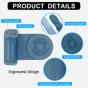 Giá đỡ điện thoại tự chụp ảnh từ tính không dây 3 trong 1 tương thích với Android, tay cầm camera từ tính, giá đỡ iPhone 15 14 13 12 - Product Image 3