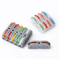Connecteur de câble électrique domestique à raccordement rapide, bornier à verrouillage par poussée, 32A, en Cuivre+PC, diviseur de fils multicanal, sûr