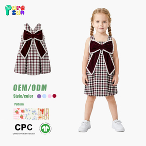 Ensembles de vêtements pour enfants Puresun Boutique, deux pièces, avec un grand nœud, sans manches, <span class=keywords><strong>tenue</strong></span> pour fillettes - Product Image 3