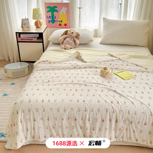 Cooling Printed Summer <b>Quilt</b> 150x200cm 200x230cm Bamboo Nylon Home Use - Product Image 2