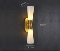 Lámpara de pared con espejo, candelabro de metal, lámpara LED para biblioteca, cuerpo de latón hecho a mano con lámina de oro para darle un aspecto envejecido, para sala de estar, ático moderno