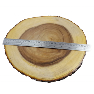 <span class=keywords><strong>Planche</strong></span> à découper ronde en bois non fini de 12 pouces <span class=keywords><strong>planche</strong></span> à découper en bois Live Edge - Product Image 3