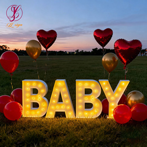 Lettres lumineuses personnalisées « Oh Baby » de 3 et 4 pieds, enseigne « LOVE » pour événements et mariages, grandes lettres lumineuses géantes en acier inoxydable - Product Image 5