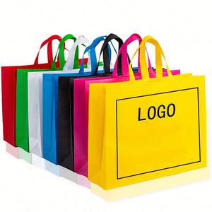 Promotional Supermarket <b>Tote</b> Bags Reusable Non-Woven Fabric Cotton Custom Printed Logo Paper <b>Plastic</b> Recyclable Shopping Bag - Product Image 1