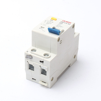 Disjoncteur différentiel RCBO DZ40LE-63 2P 6A-63A 230V 4.5kA avec protection contre les surintensités et les fuites, poignée rouge