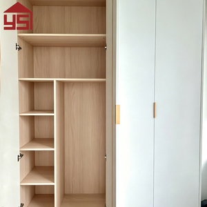Armoire de rangement en MDF <span class=keywords><strong>blanc</strong></span> de qualité supérieure avec intérieur compartimenté pour chambre à coucher et petits espaces d'angle - Product Image 2