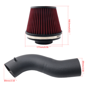 Système d'admission d'air froid haute performance pour Audi A6 A6 Quattro A7 3.0T suralimentée 2012-2018, tuyau en aluminium AIM098-BK-RD - Product Image 6