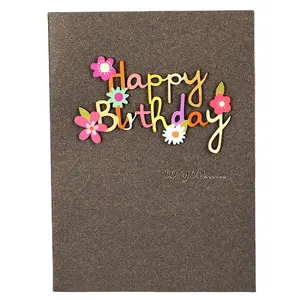 Mini tarjetas de felicitación creativas hechas a mano, adornos de madera coloridos para niños, tarjetas de felicitación para cumpleaños, amigos, 10 Uds.
