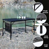 Vente en gros de mobilier d'extérieur pliable pour restaurant, randonnée, pique-nique, table de camping pliante et portable pour événements