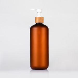 베스트셀러 120ml 250ml 500ml PET 플라스틱 화장품 포장 스킨케어 크림 병 대나무 뚜껑 포함 - Product Image 3