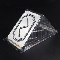 Gâteau au fromage Triangle forme gâteau tranche boîte Transparent gâteau paquet boîte Sandwich gâteau emballage boîte Sandwich emballage