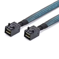 Câble de conversion de stockage serveur haute vitesse OCuLink SFF-8611 4i 36 broches vers Mini SAS HD SFF-8643 0,6 m PCIe 4.0