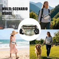 Sac banane personnalisé à imprimé Plumeria Hawaïen pour femme, idéal pour le shopping, les voyages, le quotidien et les programmes d'étiquetage privé
