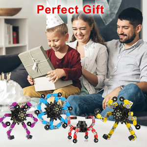 1 pièce Fidget Spinners Transformables, Jouets Sensoriels Anti-Stress, Gyroscopes de Doigt, Cadeaux de Fête pour TDAH, Autisme, Enfants et Adultes - Product Image 6