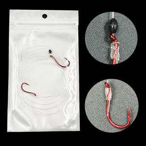 Equipo de Pesca Alpha 2-Hook Octopus Red <span class=keywords><strong>Sabiki</strong></span> con Línea de 10LB para Pesca de Pargo - Product Image 1