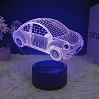 Lampe 3D créative à succès, personnalisable, rechargeable, lumière LED décorative de nuit avec télécommande pour chambre à coucher