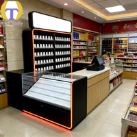 Nouvelle conception de présentoirs à LED robustes et écologiques de la marque HongTai, armoires de présentation pour tabac et cigarettes