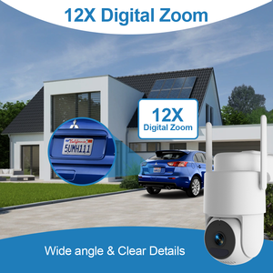 Câmera de Segurança Solar PTZ Tuya com Zoom 12X, WIFI+BLE, Rastreamento de Movimento, Áudio Bidirecional, 3MP, Alarme Inteligente, IP65, Luz Noturna em Cores Completas - Product Image 2