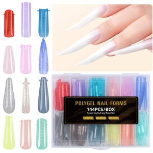 144 Piezas <span class=keywords><strong>de</strong></span> Moldes <span class=keywords><strong>de</strong></span> Uñas Francesas <span class=keywords><strong>de</strong></span> Doble Cara, Cobertura Completa, Molde <span class=keywords><strong>de</strong></span> Construcción Rápida, Moldes Acrílicos, Extensión <span class=keywords><strong>de</strong></span> Uñas Postizas, Puntas <span class=keywords><strong>de</strong></span> Uñas Largas Cuadradas - Product Image 5