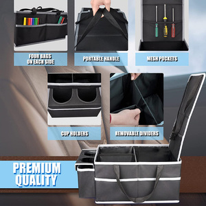 Car <strong>Accessories</strong> Collapsible Car Backseat Organizer With Handles &amp; Cup Holders - Product Image 6