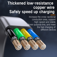Kabel Data USB 3 in 1 Retractable Berkualitas Tinggi 66W Tipe-C 5A Pengisian Daya Super Cepat untuk Ponsel